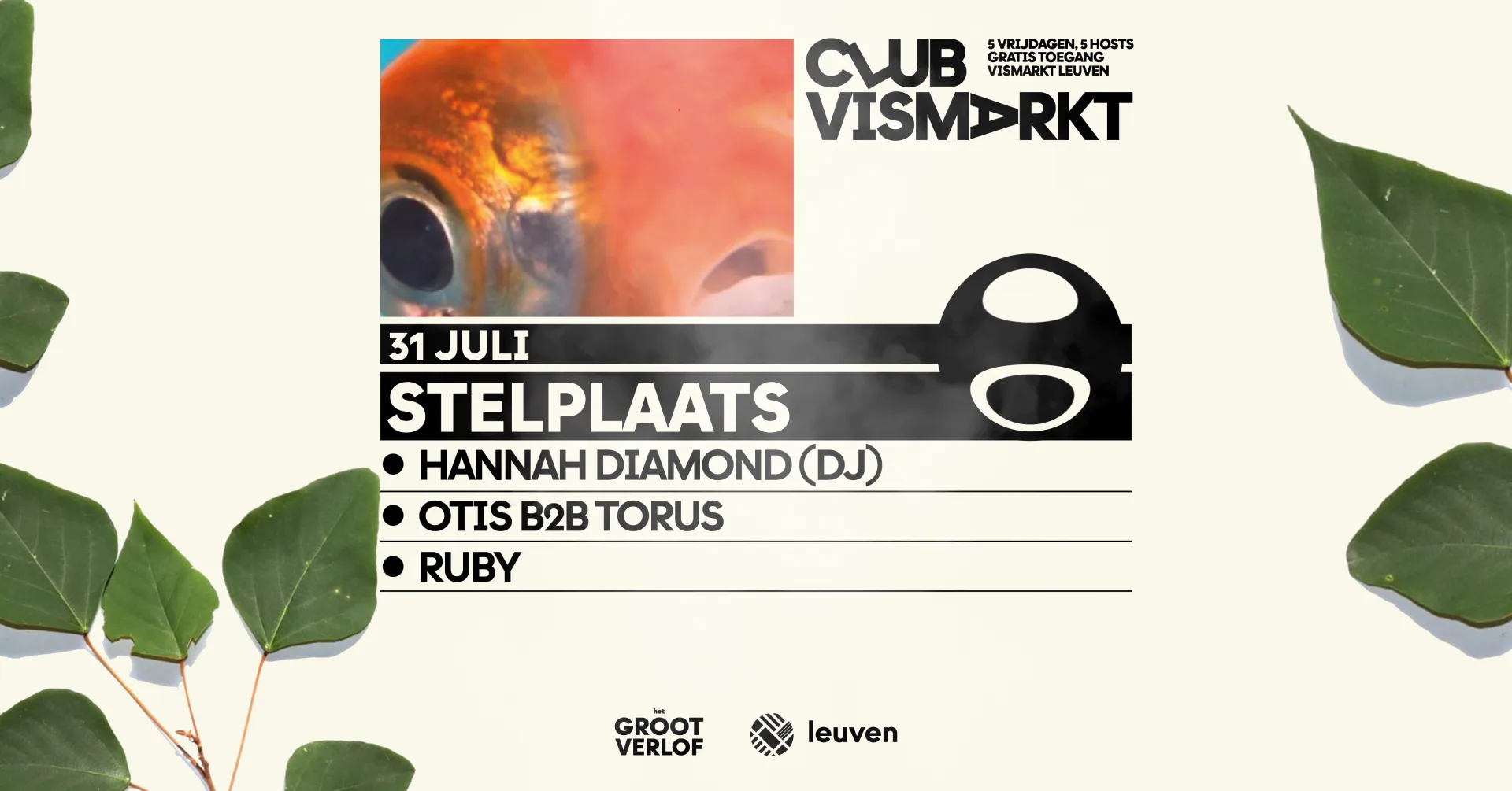 CLUB VISMARKT | Stelplaats With HANNAH DIAMOND (DJ), Torus x Otis & Ruby op Facebook
