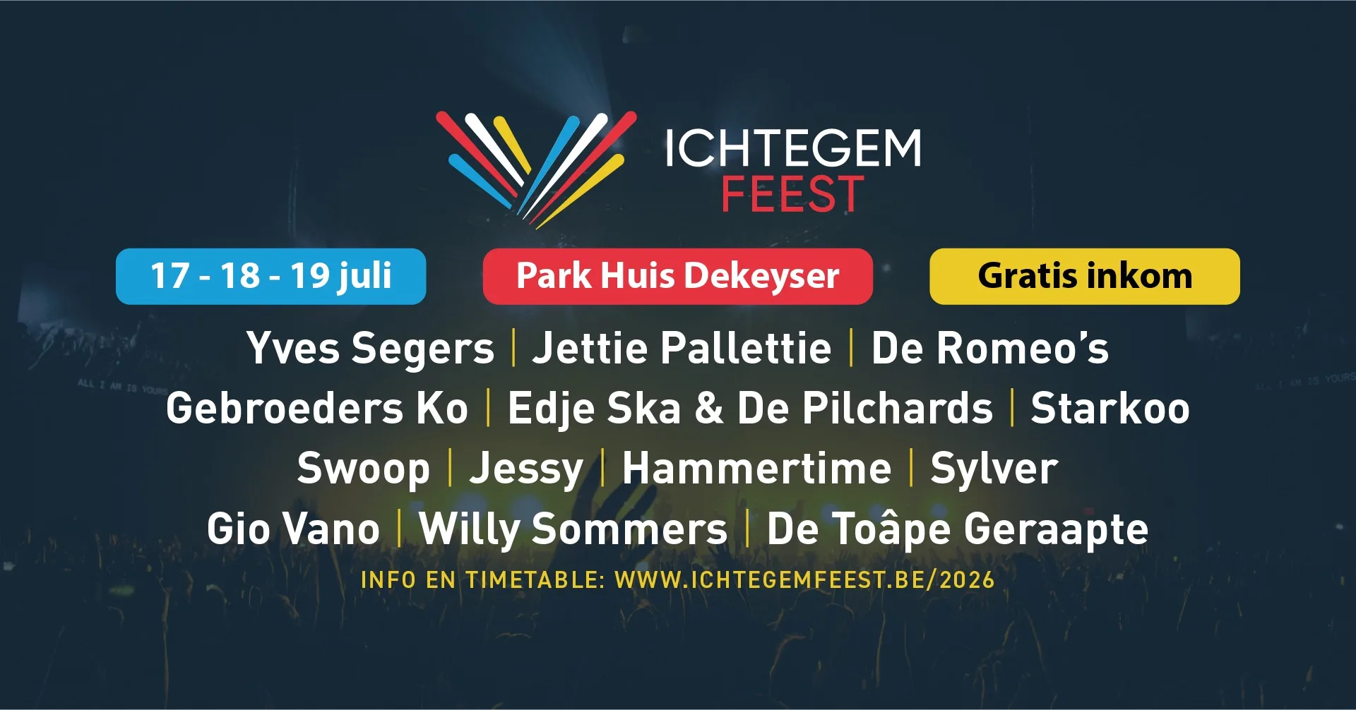 Ichtegem Feest 2026 op Facebook