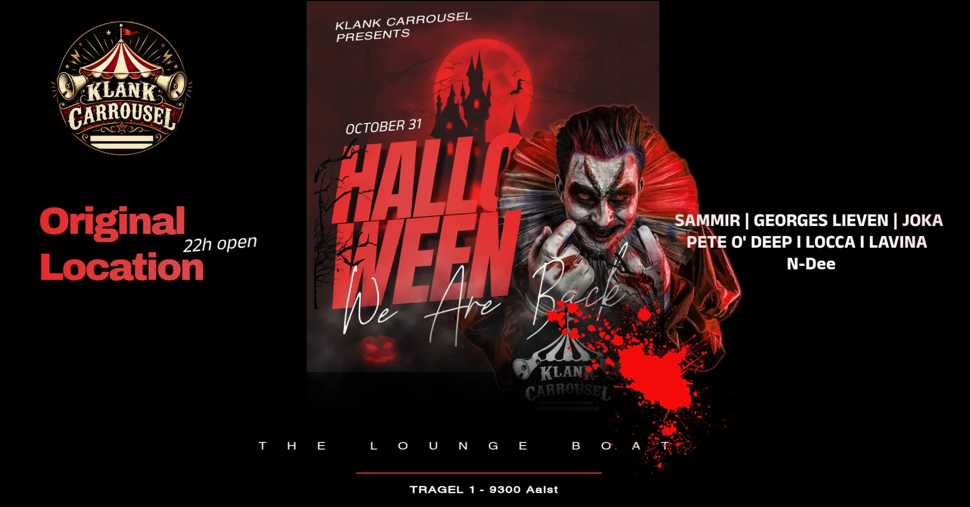 🎪Klank Carrousel🎪 presents 🎃The Original Halloween Boat party 🎃 🏴‍☠️ op Facebook
