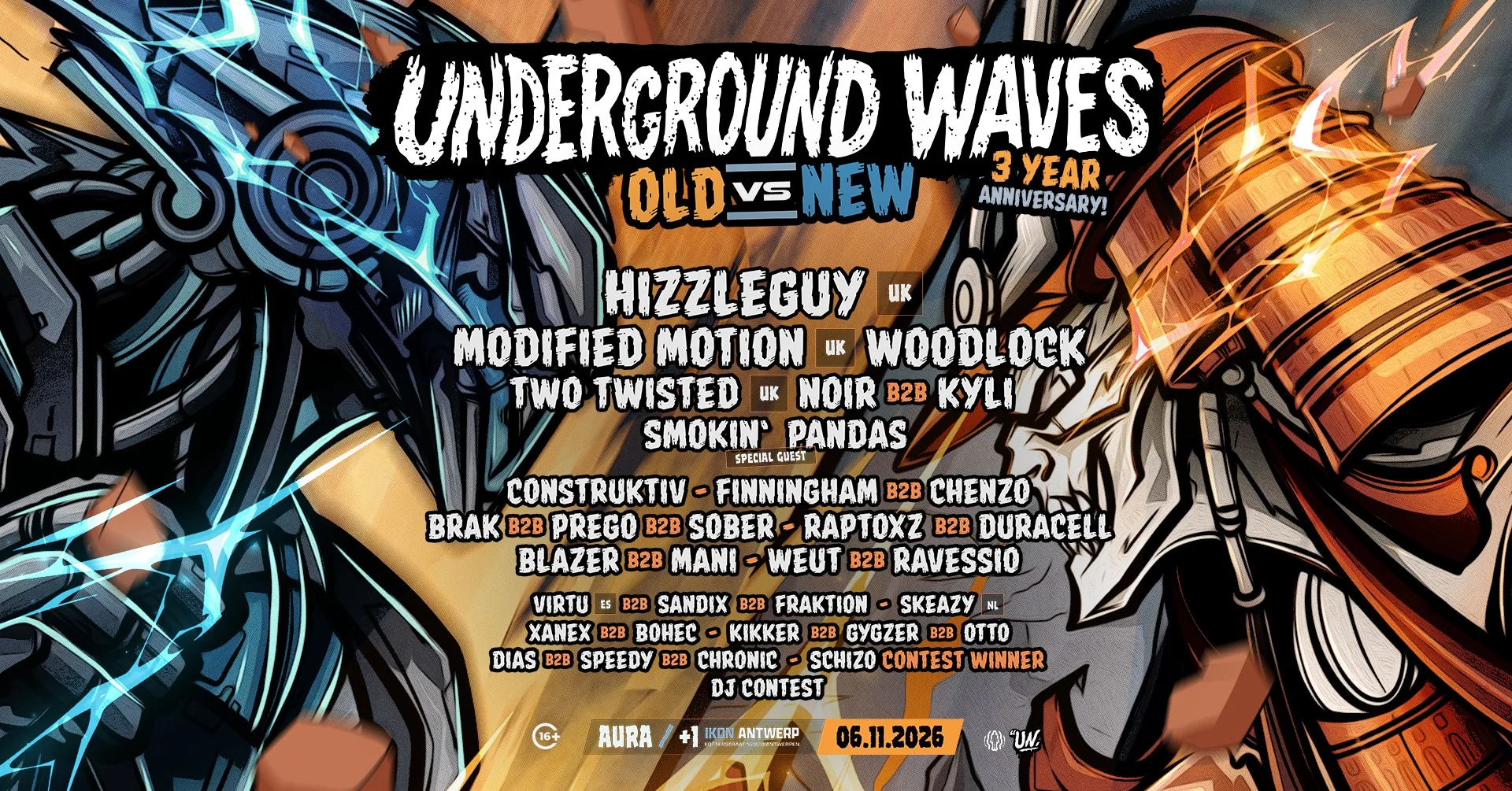 Underground Waves : OLD vs NEW II (3 year anniversary) op Facebook