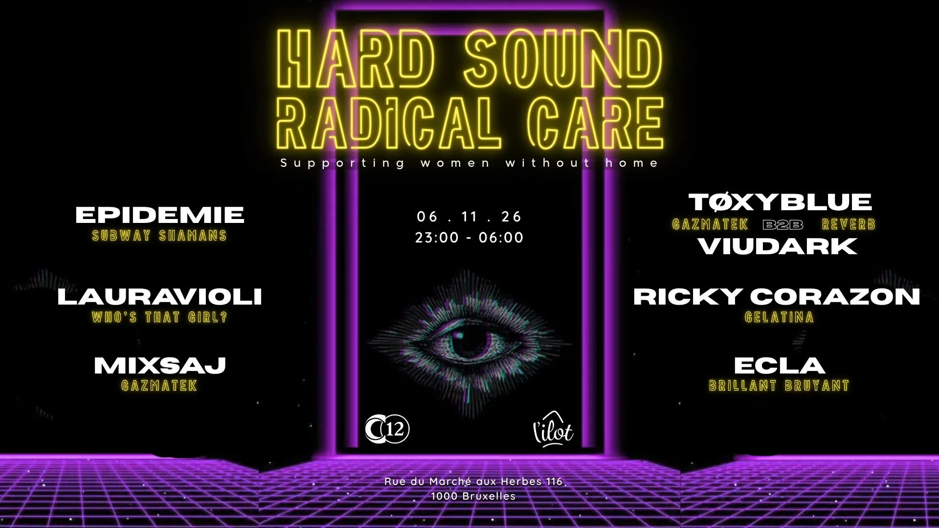 Hard Sound Radical Care : soirée techno au C12 au profit de L'Ilot op Facebook