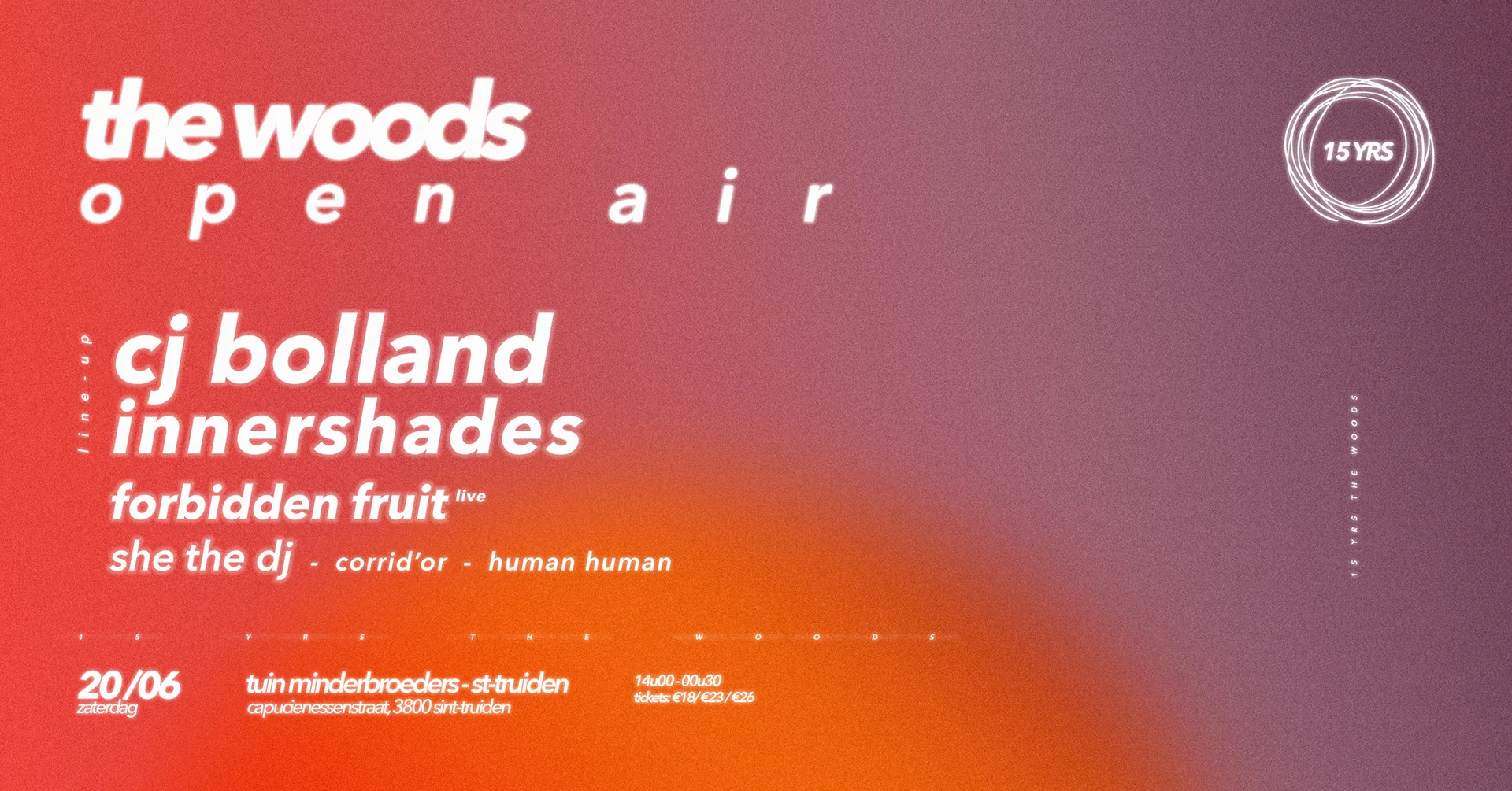 The Woods Open Air | 15 YRS op Facebook