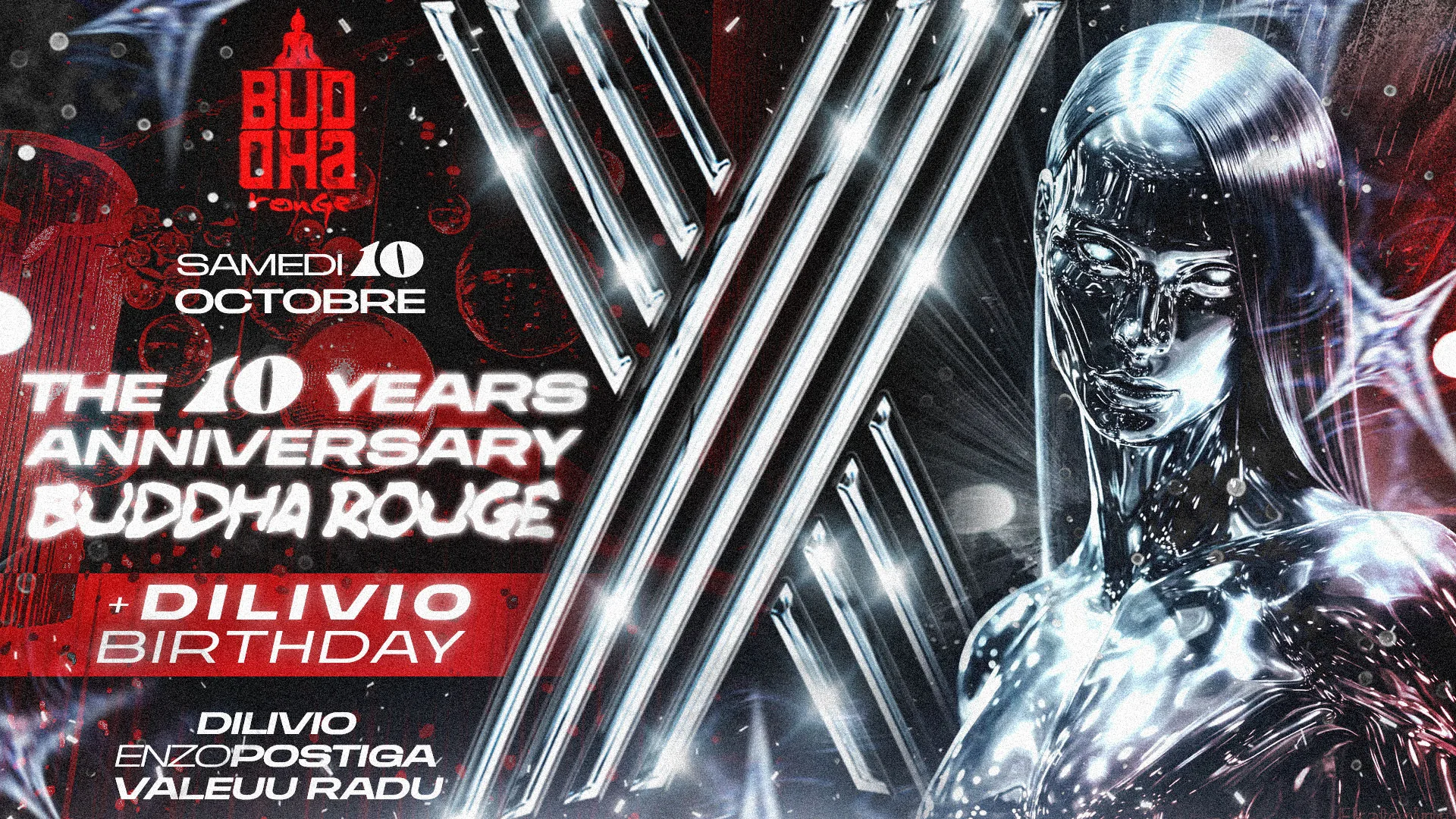 🎂 THE 10 YEARS ANNIVERSARY — BUDDHA ROUGE 🎂  DILIVIO BIRTHDAY 🥂 op Facebook