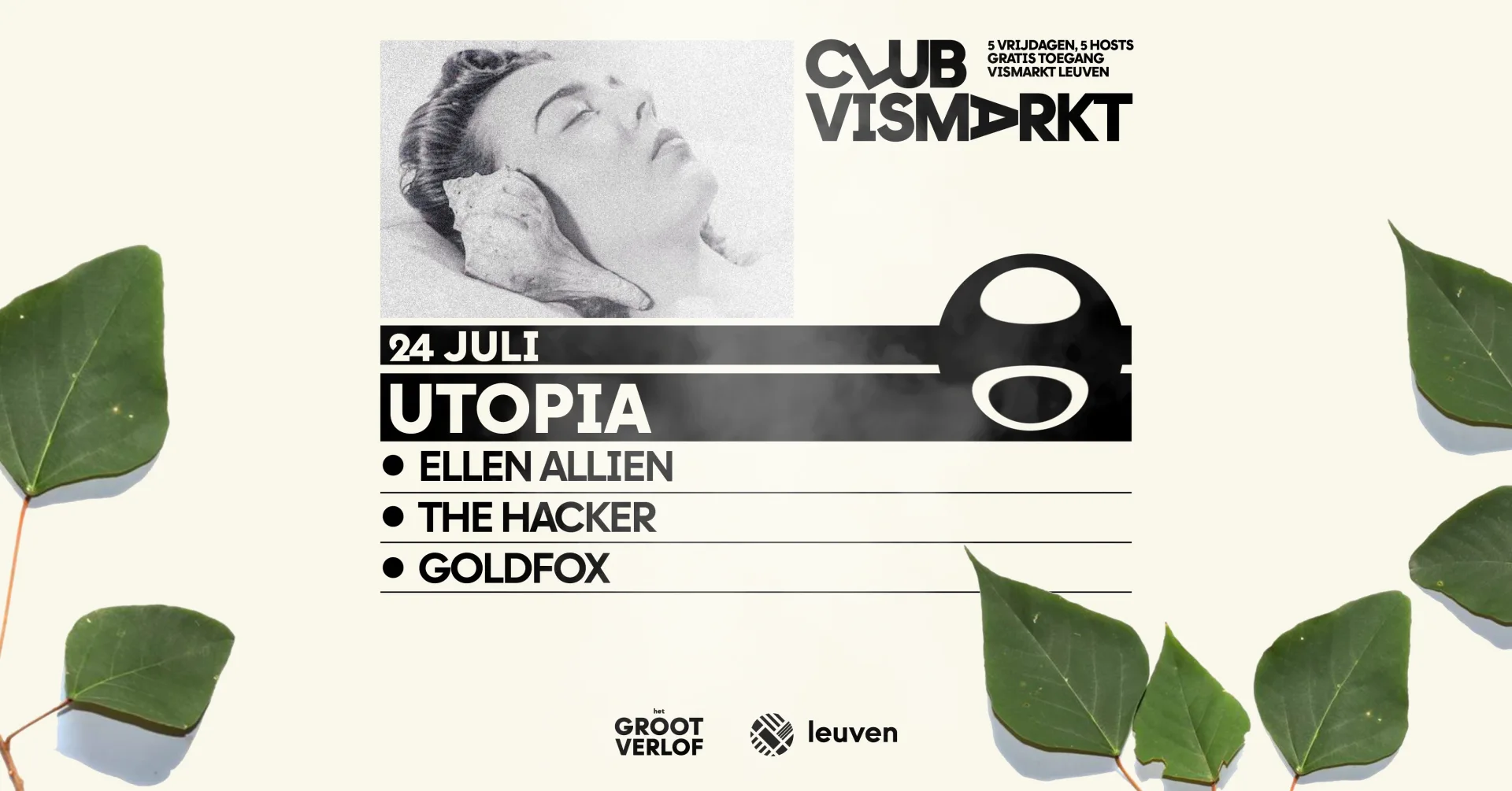 CLUB VISMARKT | Utopia with Ellen Allien, The Hacker, Goldfox op Facebook