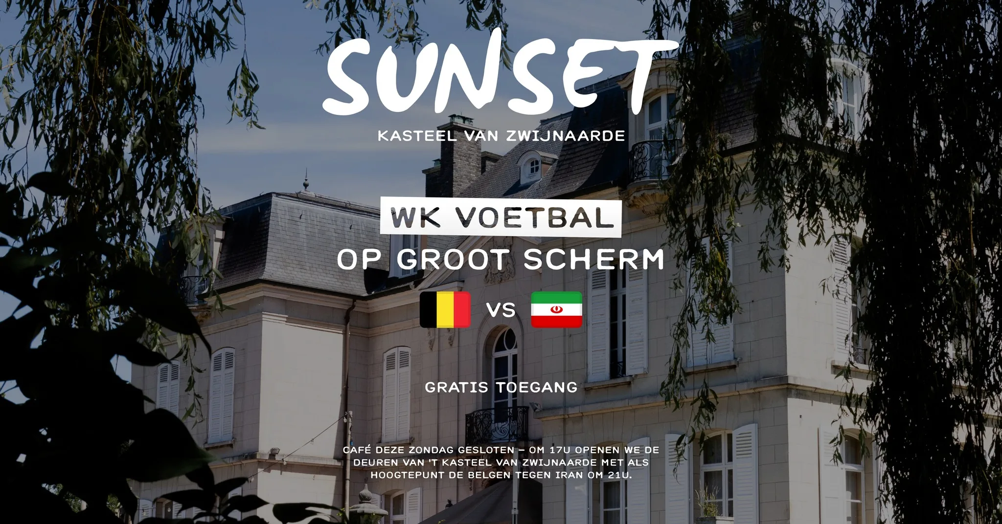 BELGIË VS. IRAN • KASTEEL VAN ZWIJNAARDE op Facebook