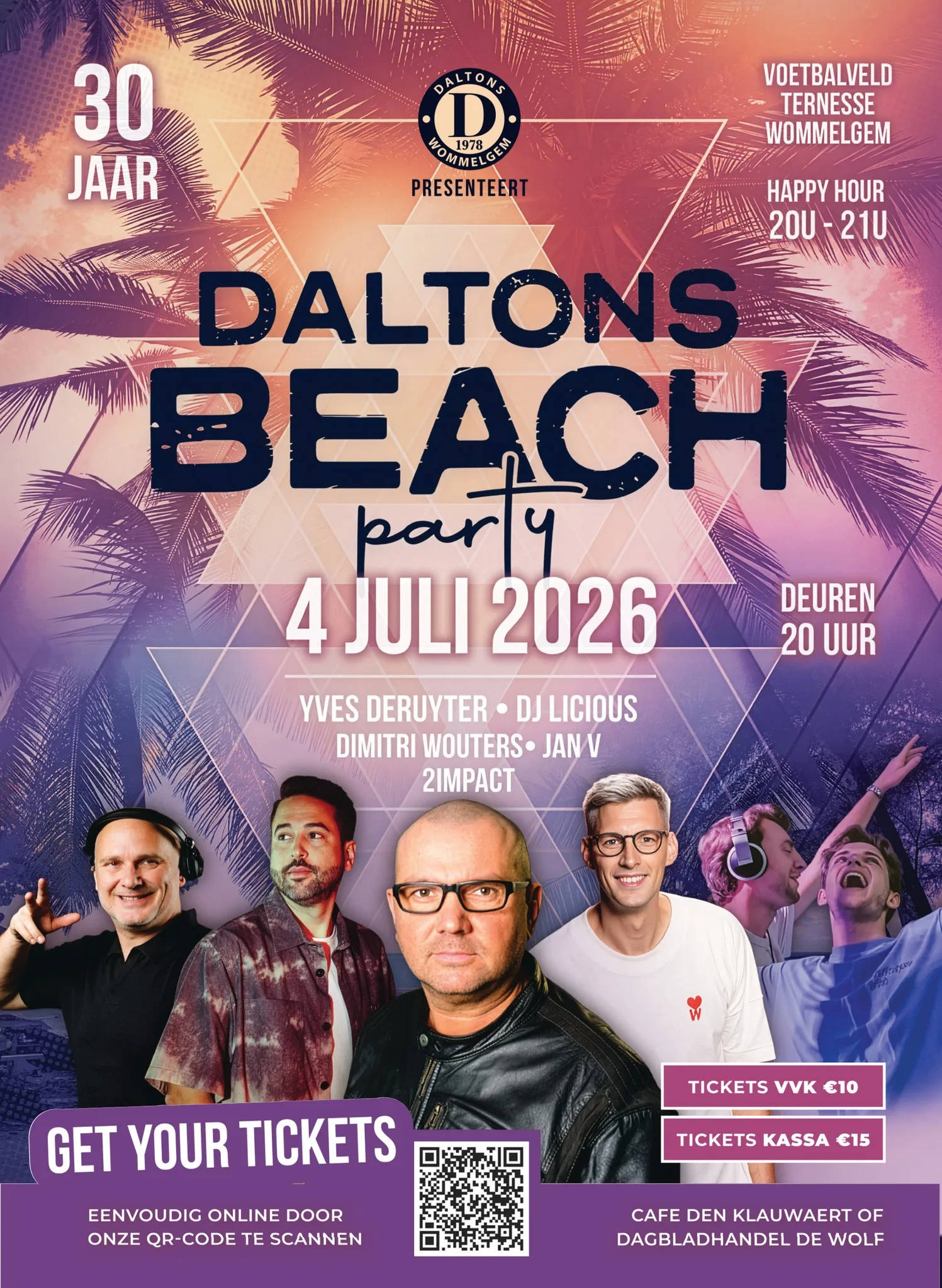 30 jaar Daltons Beach Party op Facebook