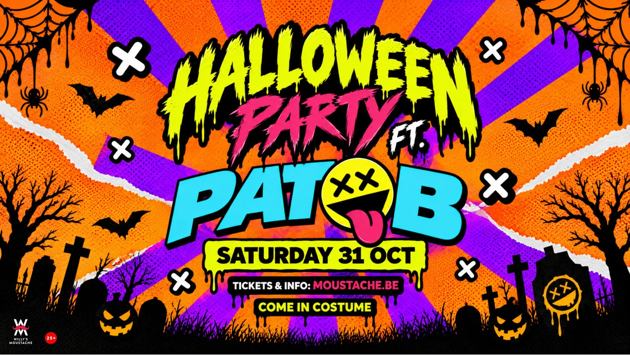 Sat. 31 Oct. Halloween Party ft. Pat B op Facebook