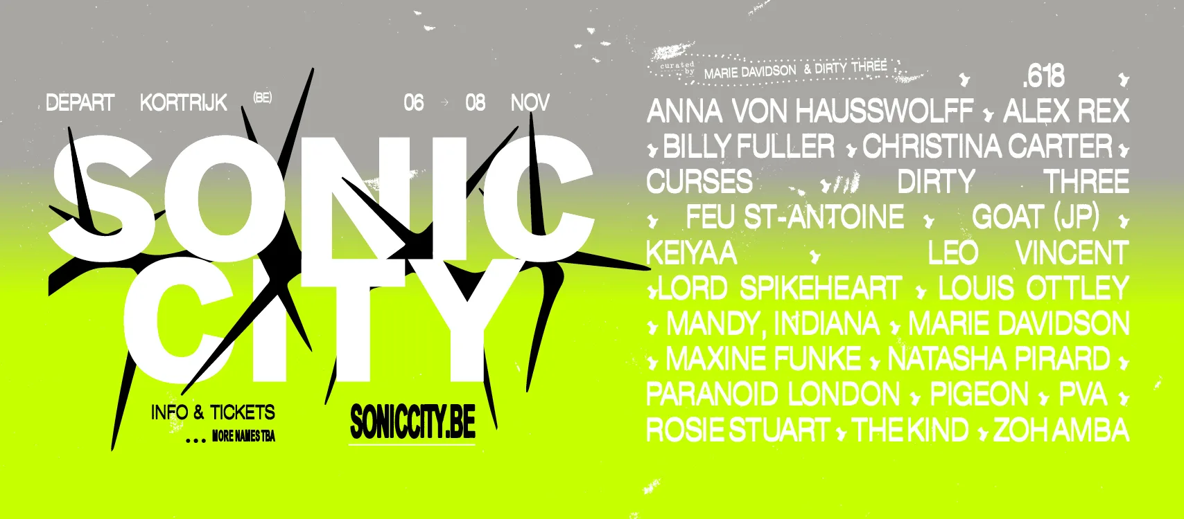 SONIC CITY 2026 - curated by Marie Davidson & Dirty Three op Facebook