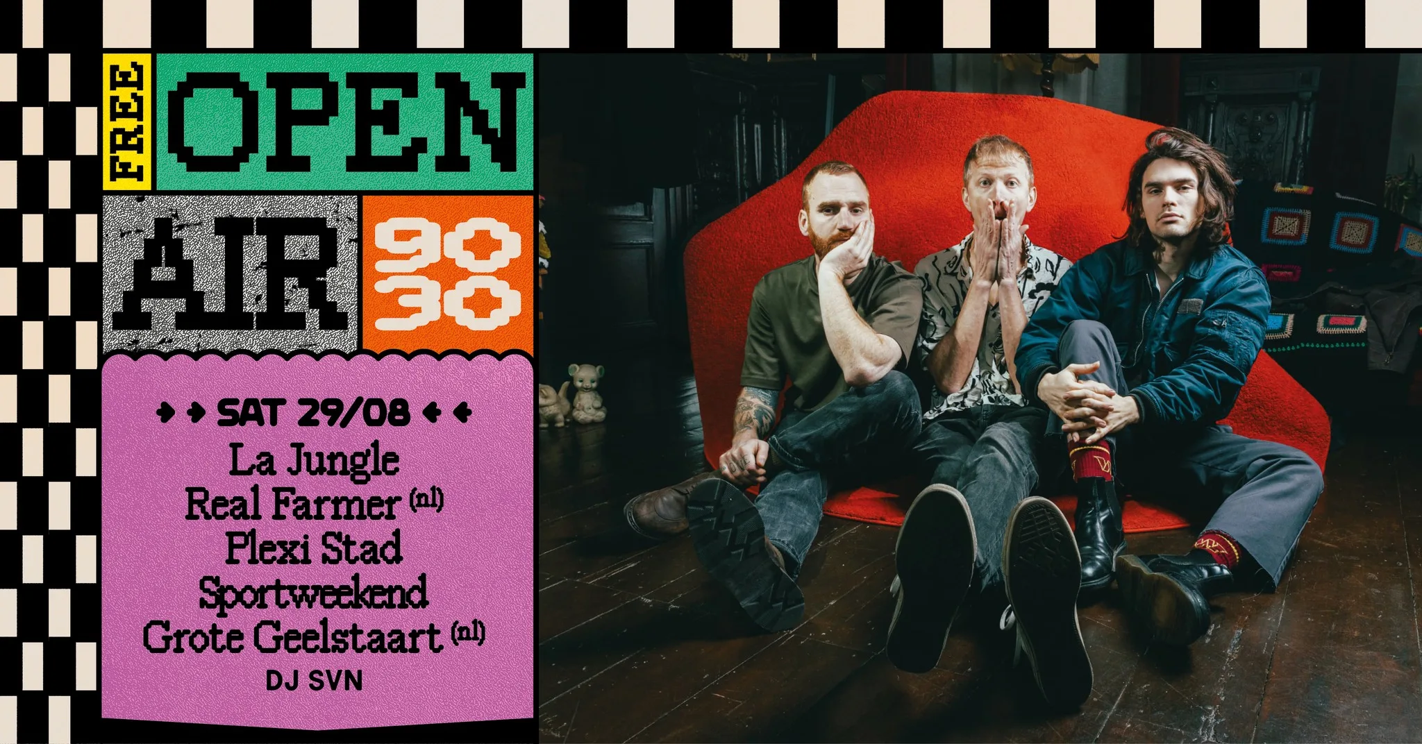 LA JUNGLE + PLEXI STAD + GROTE GEELSTAART + REAL FARMER + RACEHORSE PABLO- FREE OPENAIR 9030 Dag 2 op Facebook