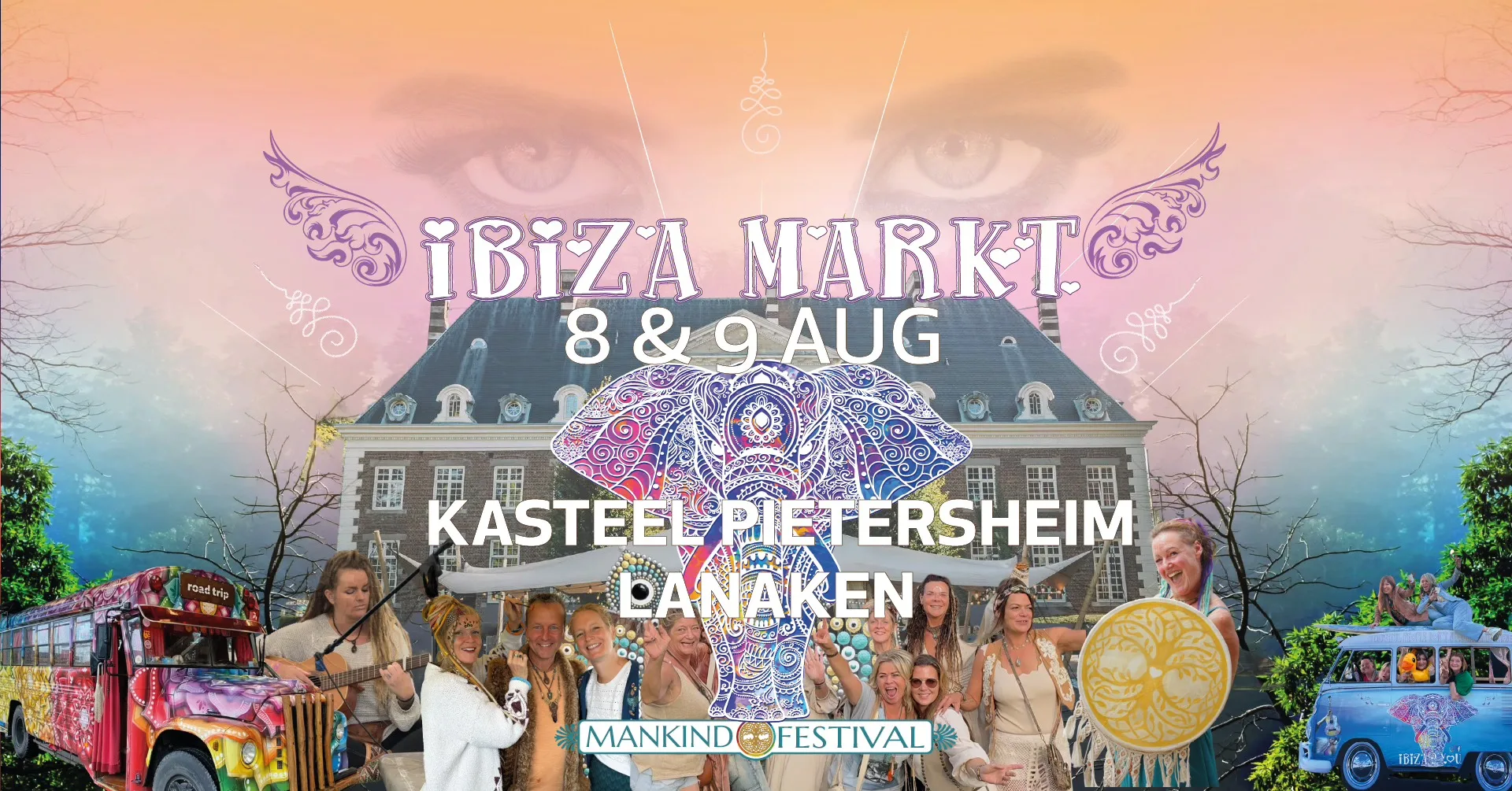 IbizaMarkt 8.&9 Augustus Kasteel Pietersheim Lanaken Mankind Festival & Ibiza2You Limburg op Facebook
