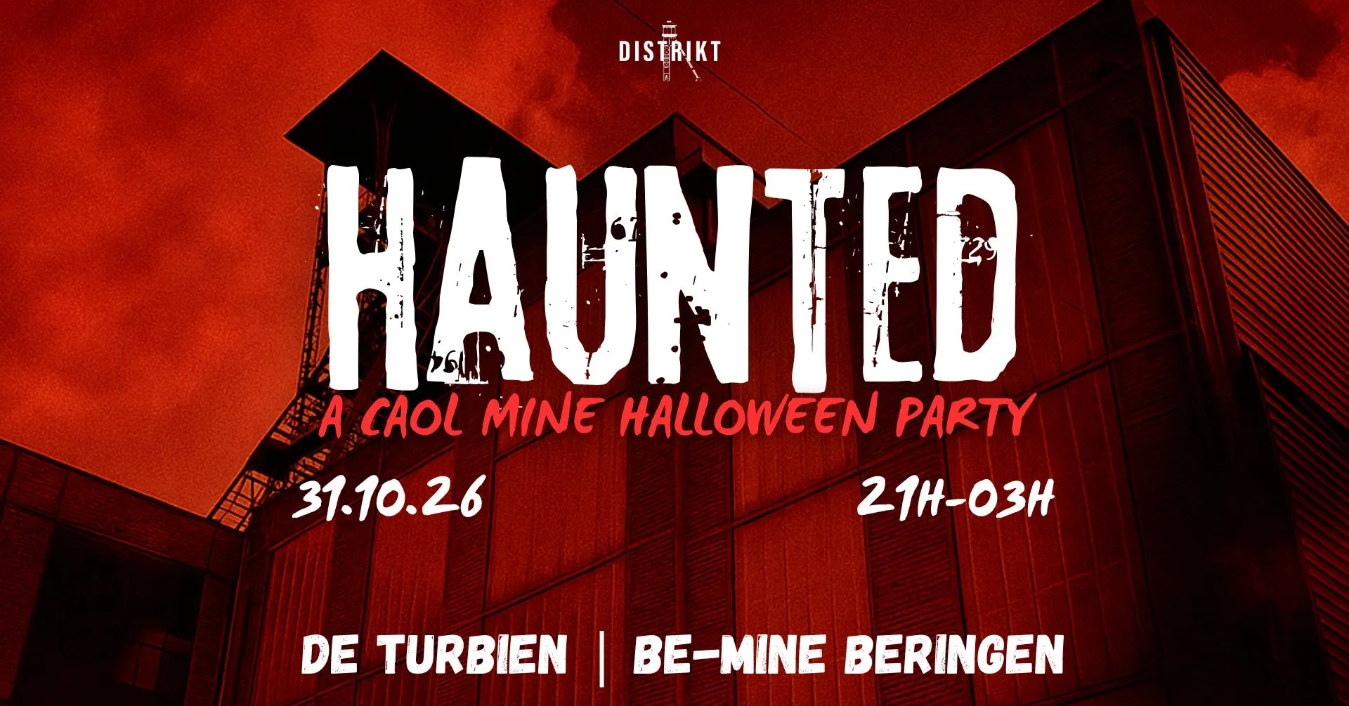 Haunted Halloween Party | 31/10 @De Turbien be-MINE Beringen op Facebook