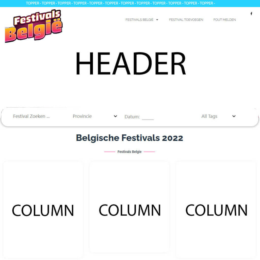 Reclame op festivalsbelgie.be Reclame Festivalsbelgie